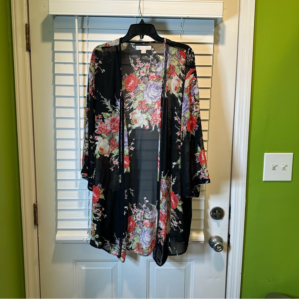 Floral Sheer Kimono Cardigan